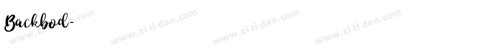 Backbod字体转换