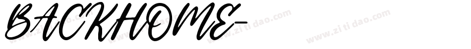 BACKHOME字体转换