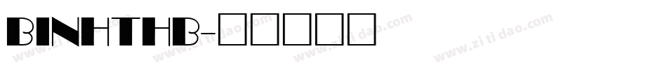BINHTHB字体转换