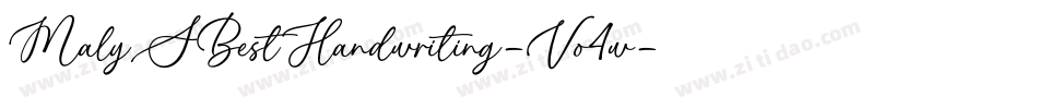 MalySBestHandwriting-Vo4w字体转换