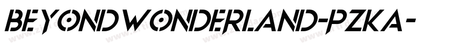 BeyondWonderland-pZKa字体转换