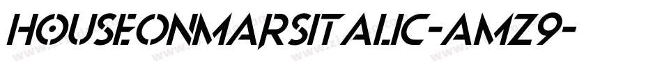 HouseOnMarsItalic-amz9字体转换