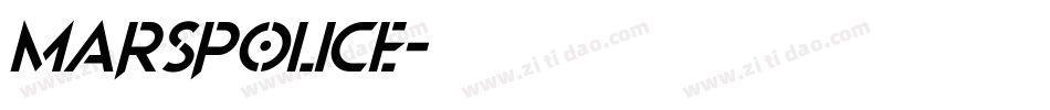 marspolice字体转换