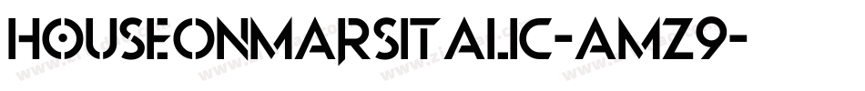 HouseOnMarsItalic-amz9字体转换