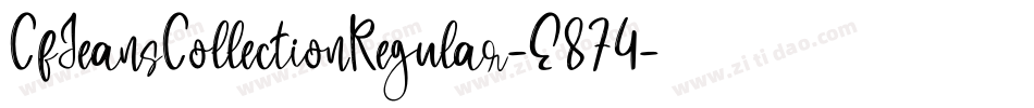 CfJeansCollectionRegular-E874字体转换