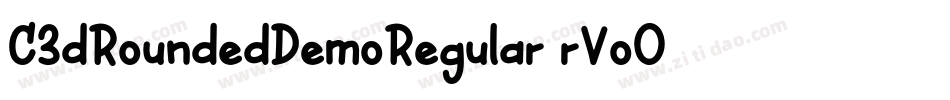 C3dRoundedDemoRegular-rVoO字体转换