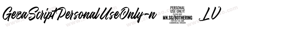 GezaScriptPersonalUseOnly-n9LV字体转换