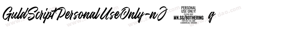 GuldScriptPersonalUseOnly-nJ2g字体转换