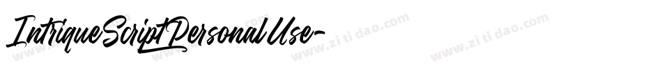 IntriqueScript_PersonalUse字体转换
