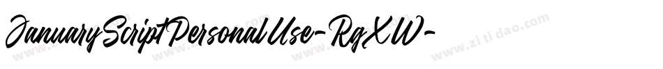 JanuaryScriptPersonalUse-RgXW字体转换