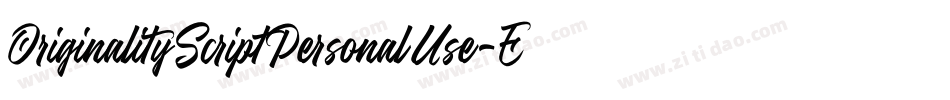 OriginalityScriptPersonalUse-Emqn字体转换