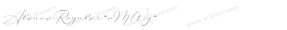 AlaunaRegular-vMWy字体转换