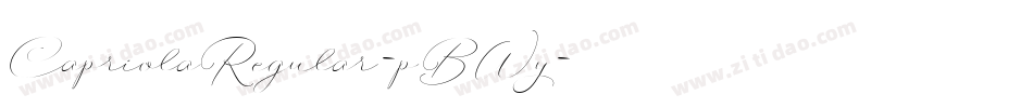 CapriolaRegular-pBWy字体转换