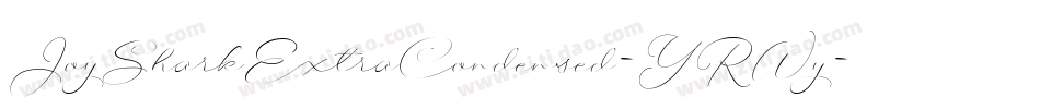 JoySharkExtraCondensed-YRWy字体转换