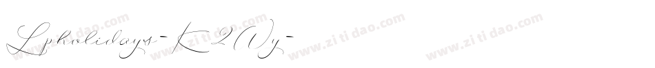 Lpholidays-K2Wy字体转换