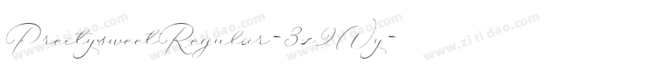 PreitysweetRegular-3z9Wy字体转换