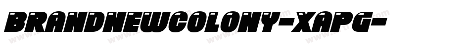 BrandNewColony-XaPG字体转换