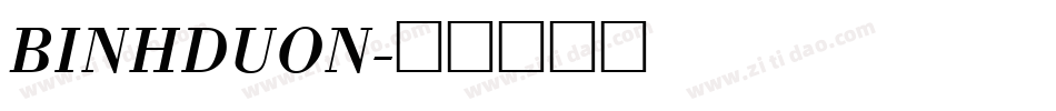 BINHDUON字体转换