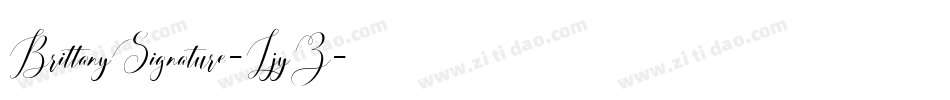 BrittanySignature-LjyZ字体转换