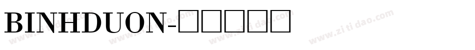 BINHDUON字体转换