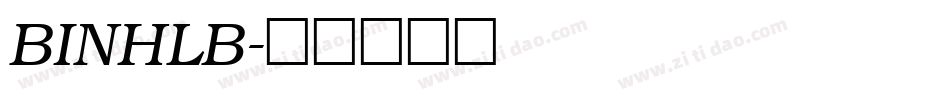 BINHLB字体转换