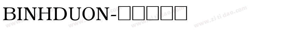 BINHDUON字体转换