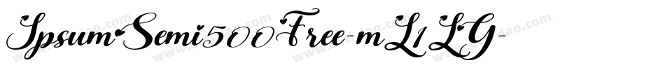 IpsumSemi500Free-mL1LG字体转换