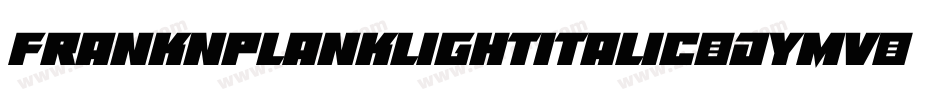 FrankNPlankLightItalic-dYmV字体转换