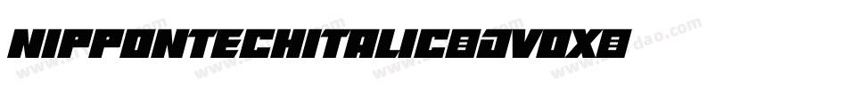 NipponTechItalic-dVox字体转换