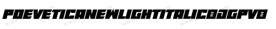 PoeVeticaNewLightItalic-dGpV字体转换