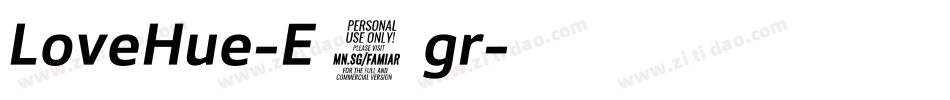 LoveHue-E1gr字体转换
