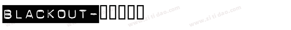 BLACKOUT字体转换