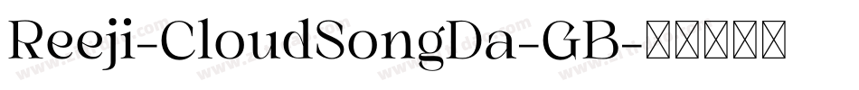 Reeji-CloudSongDa-GB字体转换