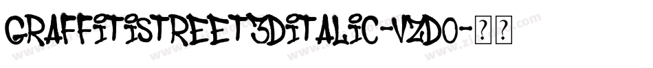 GraffitiStreet3DItalic-vzdO字体转换