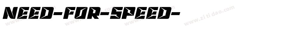 Need-for-Speed字体转换