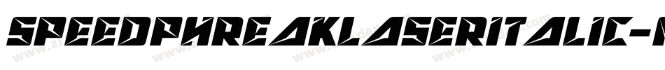 SpeedPhreakLaserItalic-MVABY字体转换