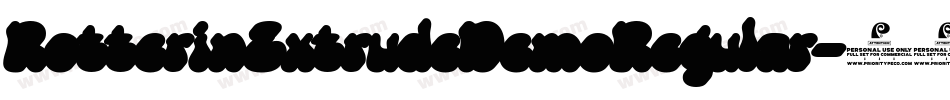 RotterinExtrudeDemoRegular-51XdV字体转换 RotterinExtrudeDemoRegular-51XdV字体转换