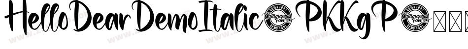 HelloDearDemoItalic-PKKgP字体转换