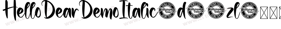 HelloDearDemoItalic-d99zl字体转换 HelloDearDemoItalic-d99zl字体转换