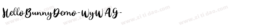 HelloBunnyDemo-WyWAG字体转换