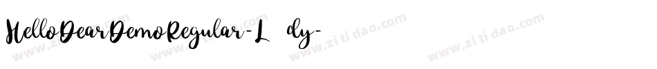 HelloDearDemoRegular-L33dy字体转换