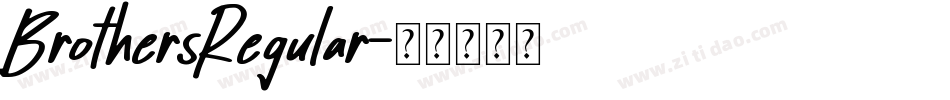 BrothersRegular字体转换