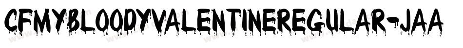 CfMyBloodyValentineRegular-jAal字体转换