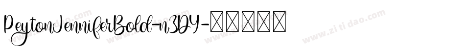 PeytonJenniferBold-n3DY字体转换