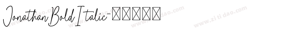 JonathanBoldItalic字体转换
