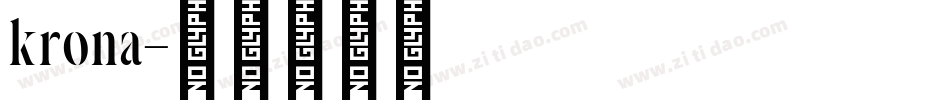 krona字体转换