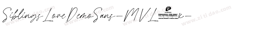 SiblingsLoveDemoSans-MVL8x字体转换