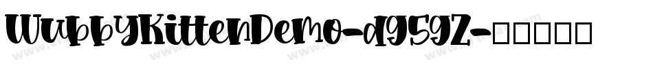 WubbyKittenDemo-d959Z字体转换