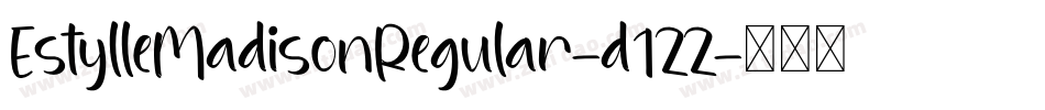 EstylleMadisonRegular-d1ZZ字体转换