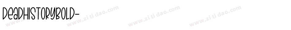 DeadHistoryBold字体转换